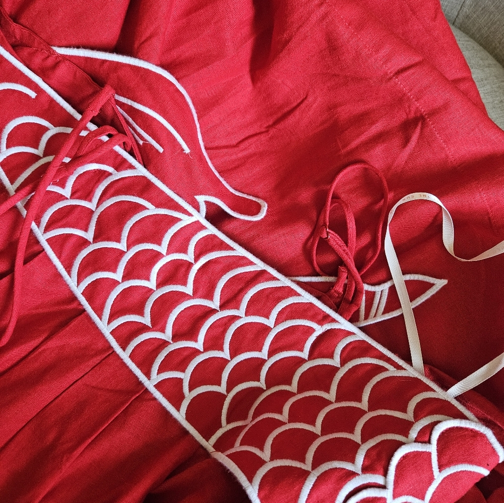 Farm Rio Red Fish Top Maxi Dress - Picture 9 of 9